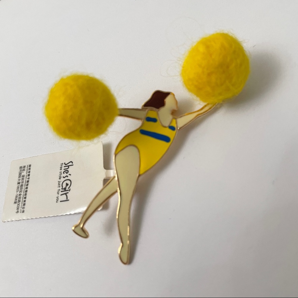 super cute "cheerleader" brooch